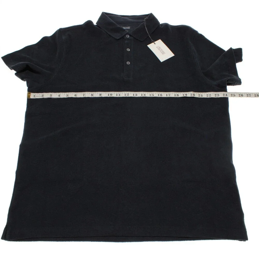 Orchard & Broome NWT Jackson Terry Polo Shirt Size XL in Navy Blue 100% Cotton